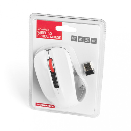 Modecom Wireless Optical Mouse WM9.1, white-black