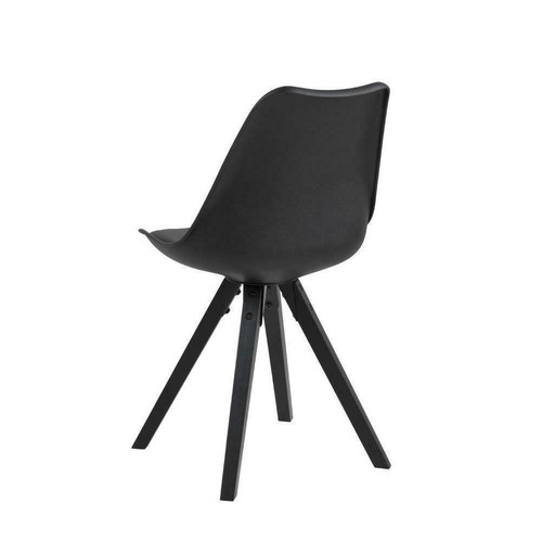 Chair Dima, 1pc, faux leather, black