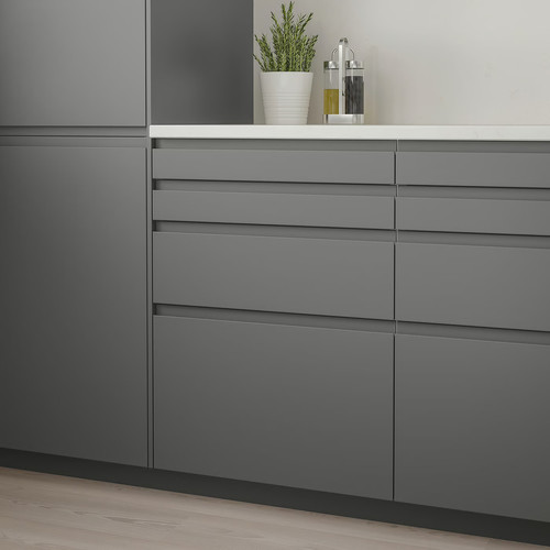 VOXTORP Drawer front, dark grey, 80x10 cm