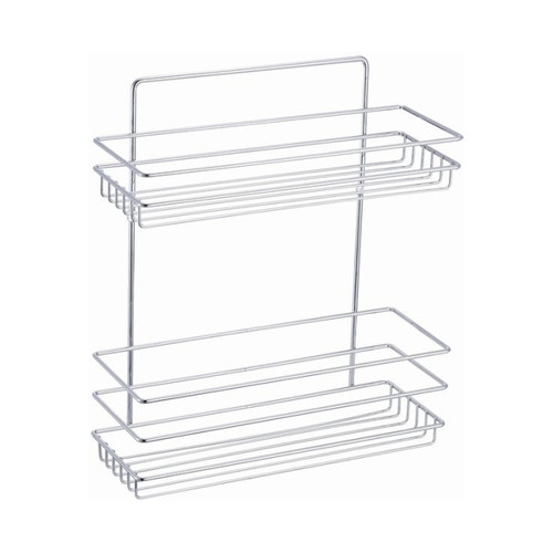 Shower Storage Shelf Moon, 2 shelves, chrome