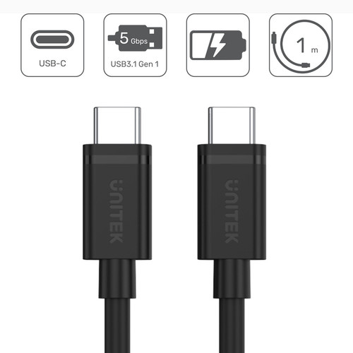 Unitek Cable USB-C 1m Y-C477BK