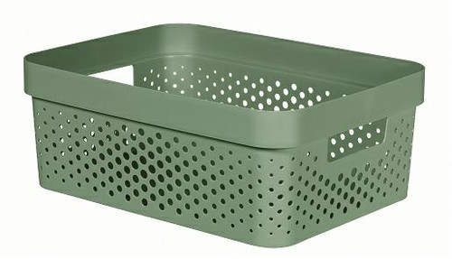 Curver Infinity 4.5L Openwork Storage Basket, green
