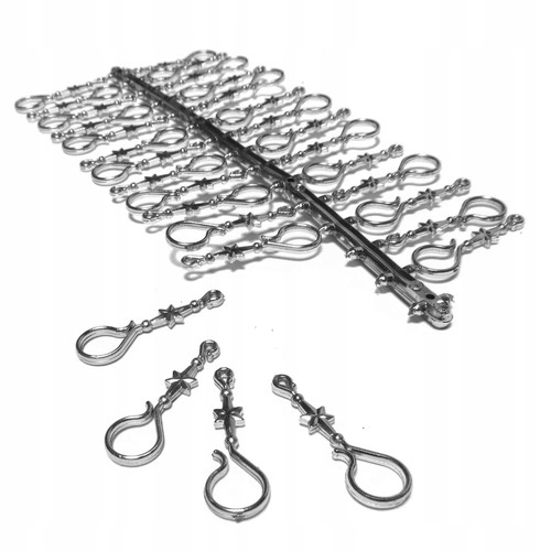Plastic Christmas Ornament Hooks, Silver, Pack of 30