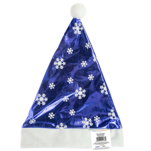 Shiny Santa Hat, Blue