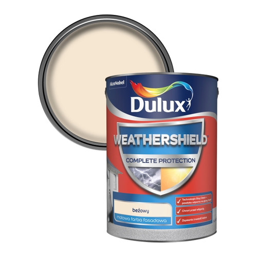 Dulux Exterior Paint Weathershield All Weather Protection Smooth Masonry Paint 5l beige