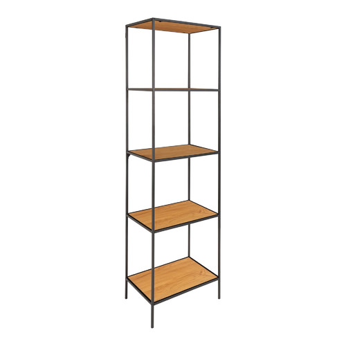 Shelving Unit Vita 5 Shelves, slim, oak