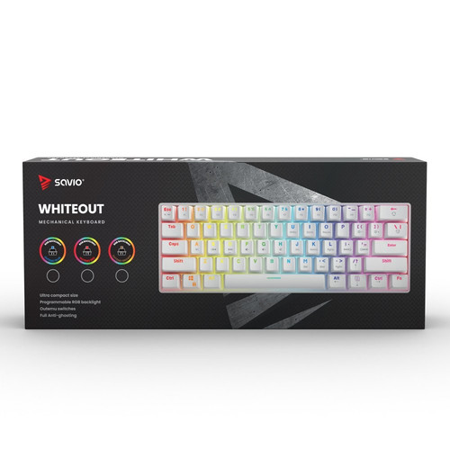 Savio Wired Keyboard Whiteout Blue