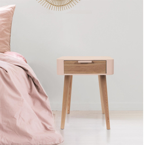 Nightstand Bedside Table Padano, pink