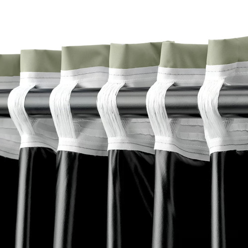 BENGTA Block-out curtain, 1 piece, green/with heading tape, 210x300 cm