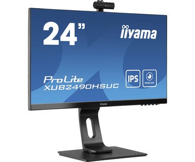 Iiyama 24" Monitor IPS FHD CAM MIC HDMI DP XUB2490HSUC