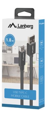 Lanberg Cable USB-C to USB-A 1.8m, black