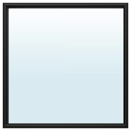 NYPONBUSKE Mirror, black, 65x65 cm