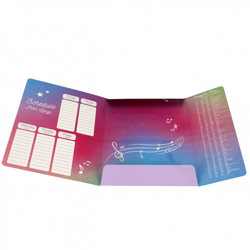 Document File Folder with Elastic Band A4 1pc Music, assorted patterns