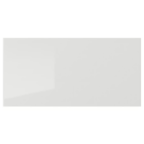 RINGHULT Drawer front, high-gloss light grey, 40x20 cm