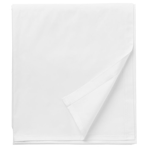 DVALA Flat sheet, white, 150x260 cm
