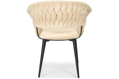 Glamour Chair IRIS LUX, black-beige