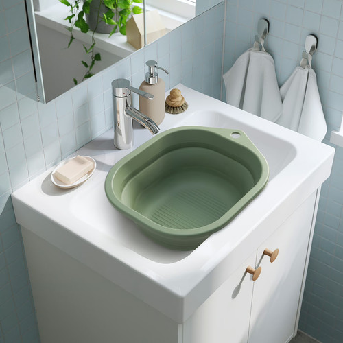 PEPPRIG Wash-tub, foldable/green, 10 l