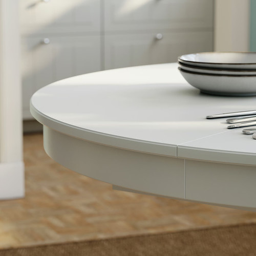 ROSENTORP / ROSENTORP Table and 4 chairs, white/white, 110/155 cm