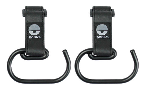 Dooky Buggy Hook Large 2pcs, black