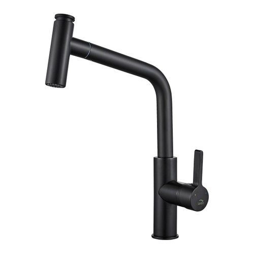 Laveo Sink Mixer Tap with pull-out spout Avila, black