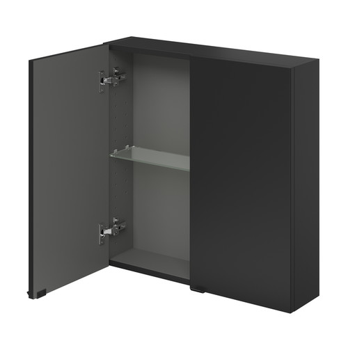 GoodHome Bathroom Wall Cabinet Imandra 60 x 60 x 15 cm, matt black