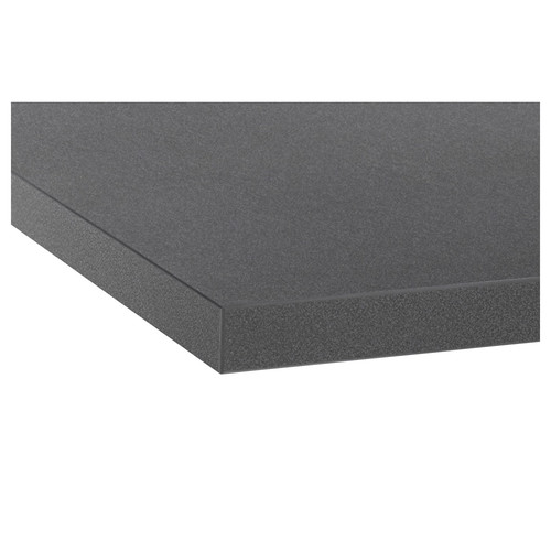 EKBACKEN Worktop, black stone effect, laminate, 186x2.8 cm