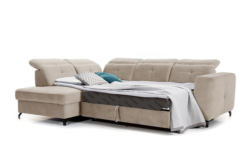 Corner Sofa-Bed Left Belavio L Austin 02 Beige