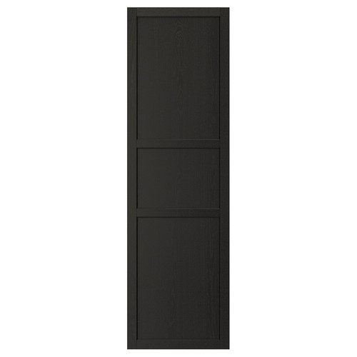LERHYTTAN Door, black stained, 60x200 cm