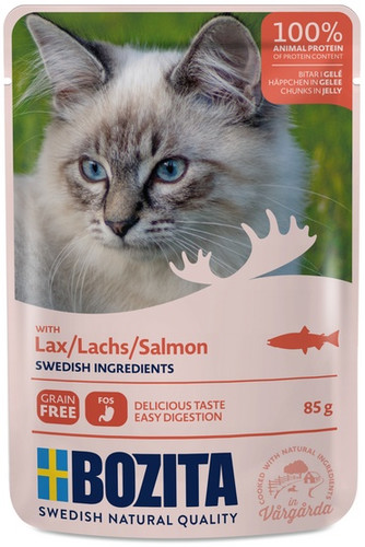 Bozita Cat Food Chunks in Jelly with Salmon 85g