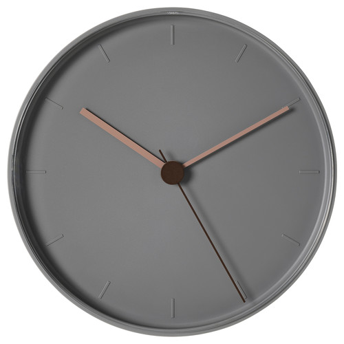 BONDTOLVAN Wall clock, grey-pink, 25 cm