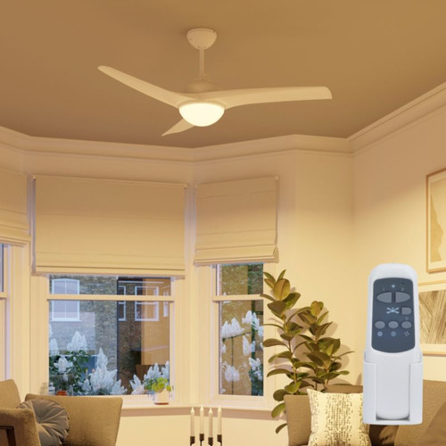 GoodHome Ceiling Fan Light Linto 132 cm 2 x E14, white