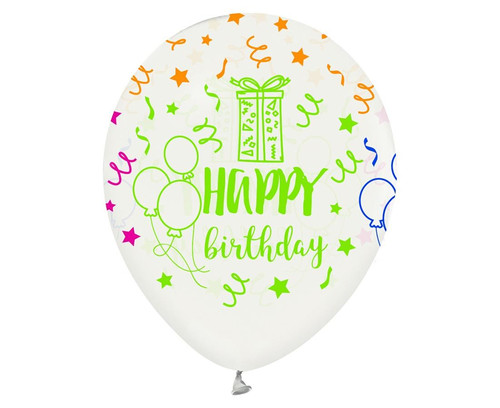 Balloons Happy Birthday 12" 5pcs