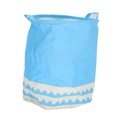 Foldable Toy Bag Basket 40cm, blue