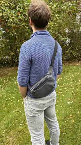 Baby Dan Changing Bag Mini Fanny Pack with Changing Pad, grey