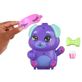 Polly Pocket Sleepover Puppy Compact Playset With 1 Micro Doll JCR38 4+