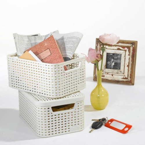Curver Basket Box with Ld Style S, off-white
