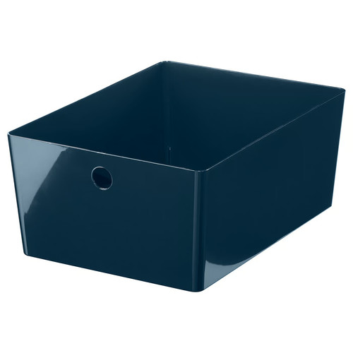 KUGGIS Box, black-blue, 26x35x15 cm