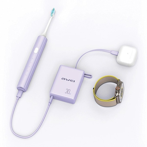 AWEI Power Bank Powerbank 10000mAh 30W P87K Integrated USB-C