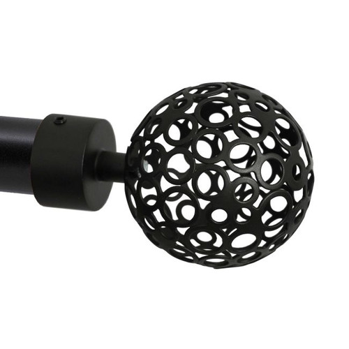 Curtain Pole Finial Multi 19 mm, black