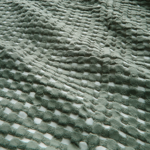 PELARTUJA Bedspread, green-grey/white, 230x250 cm