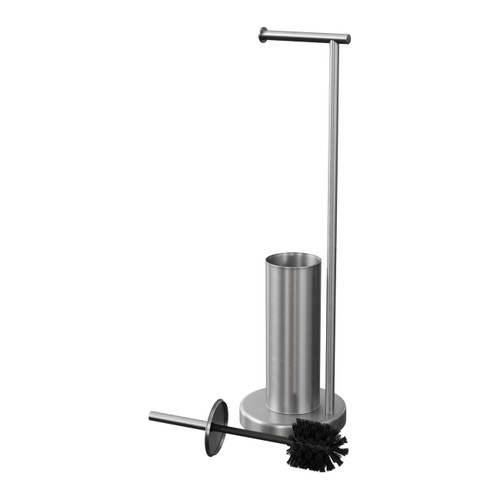 Toilet Brush & Roll Holder GoodHome Koros, brushed steel