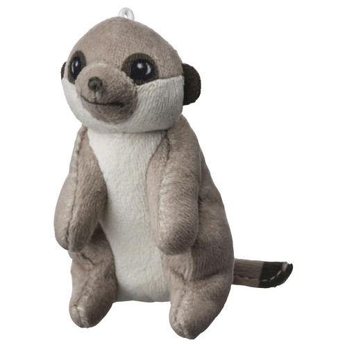 SANDLÖPARE Soft toy, meerkat/mini beige, 8 cm