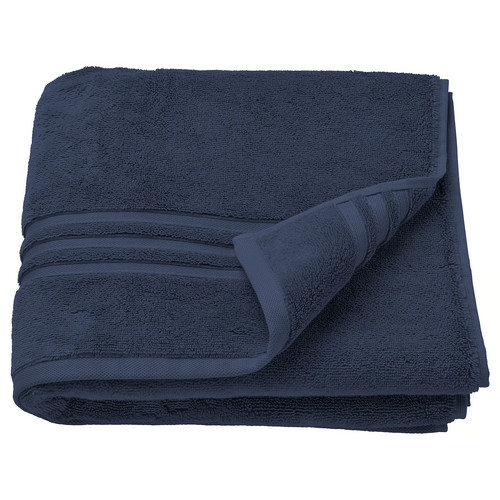 BROKGLIM Bath towel, dark blue, 70x140 cm