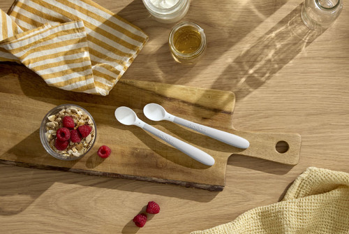 BABYBJÖRN Baby feeding spoon, 2-pack, Light Grey, 6m+