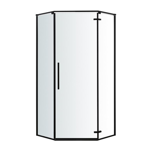 GoodHome Shower Cabin Enclosure Ezili 90 x 90 cm, black/transparent