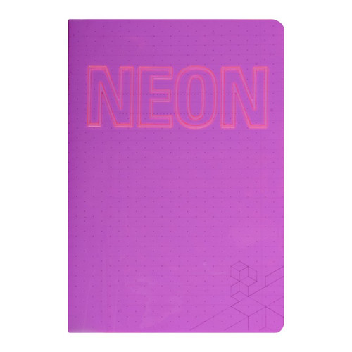 Notebook A4 42 Pages Squared PP Cover Neon 10pcs, assorted colours