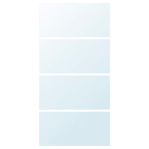 AULI 4 panels for sliding door frame, mirror glass, 100x201 cm
