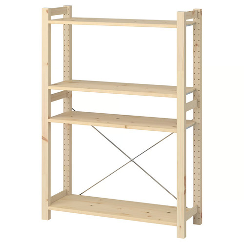 IVAR Shelving unit, pine, 89x30x124 cm