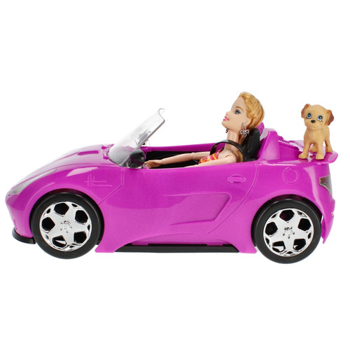 Fashion Girl Travel Doll Convertible Car 3+