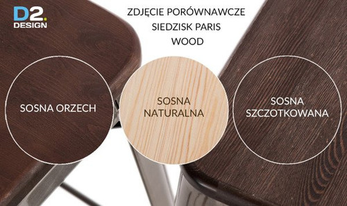 Bar Stool Paris Wood 65cm, green/natural pine